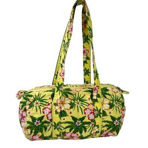 Americana by Sharif Womens Quilted Floral Yellow Handbag Purse Shoulder Bag Tote